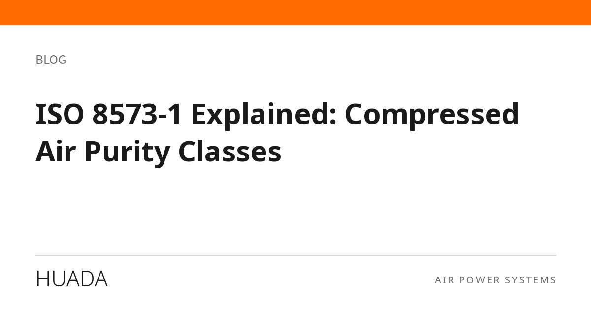 ISO 8573-1 Explained: Compressed Air Purity Classes