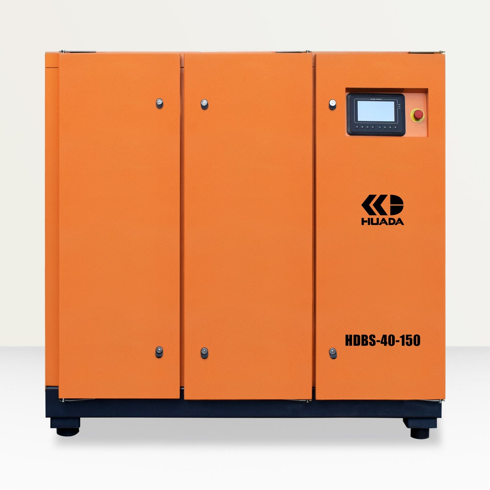HUADA HDBS-40-150 screw blower, orange cabinet with touch screen and HUADA logo